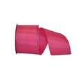 Reliant Ribbon 2.5 in. 25 Yards Rhapsody Taffeta Wired Edge Ribbon, Hot Pink 25631W-904-40J